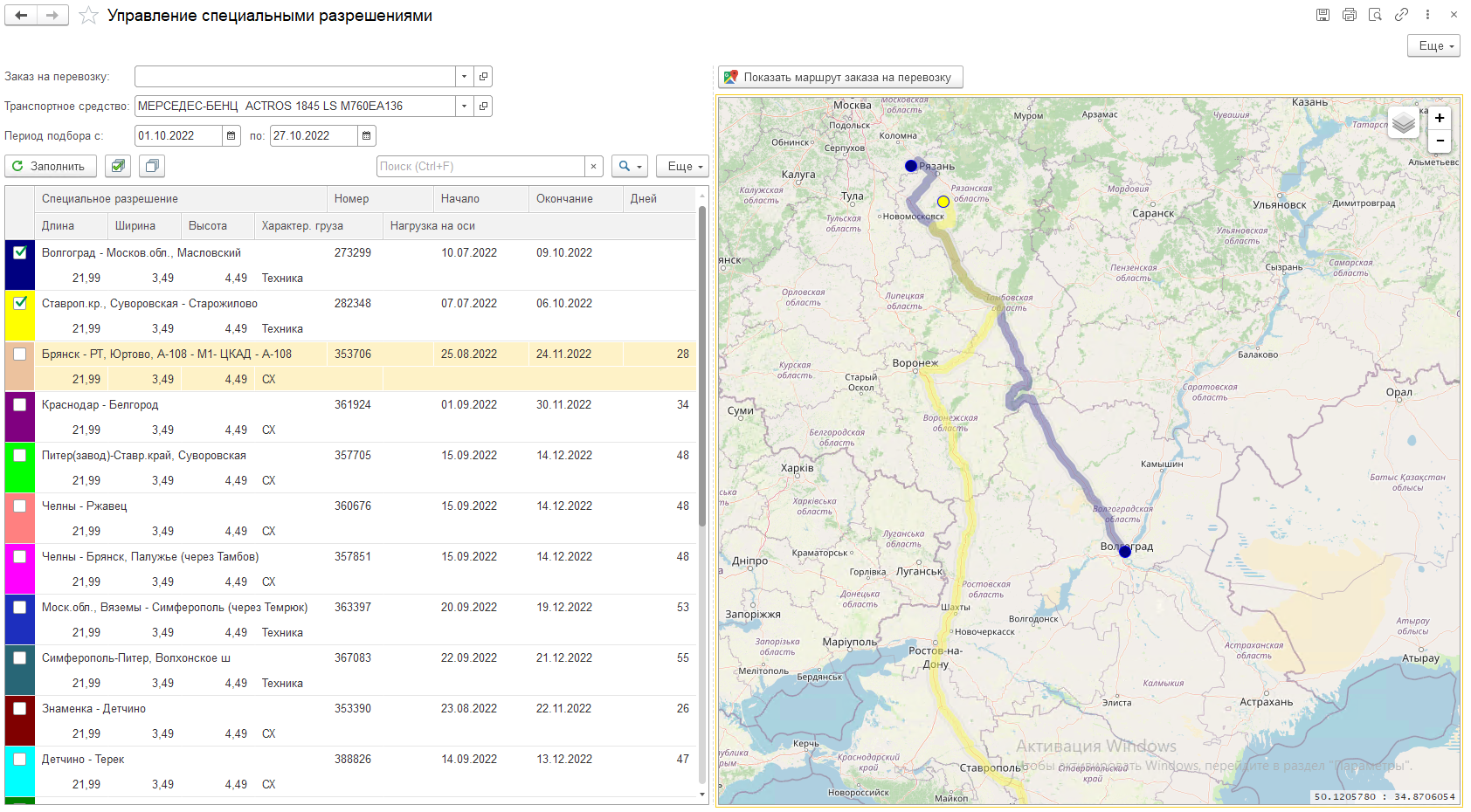 Управление специальными разрешениями